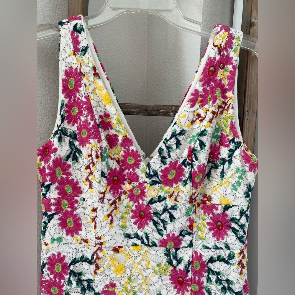 Anthropologie - Moulinette Soeurs - Taylor Floral-Print Lace Dress - Size 10 - Picture 7 of 11